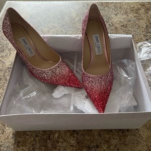 OMBRÉ RED JIMMY CHOO HEELS